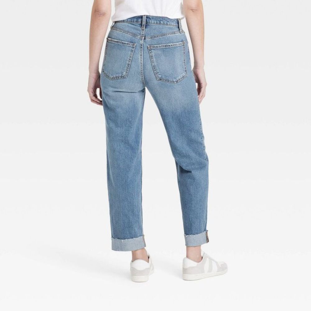 Women's High-Rise Straight Ankle Jeans - Universal Medium Wash - Picture 2 of 3